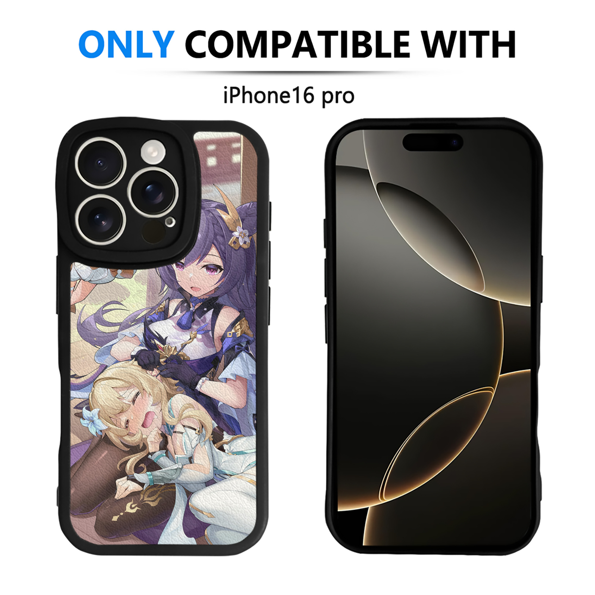 げんし神 genshin 【iPhone 16シリーズ対応】シリコンスマホケース（レザー調） 材質：シリコン